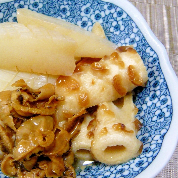 貝ひも こんにゃく 竹輪の煮物 レシピ 作り方 By ひろりん1106 楽天レシピ